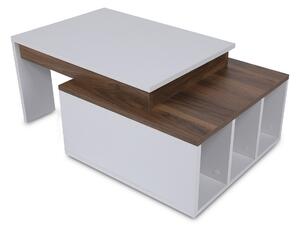 Designový konferenční stolek Calais 90 cm ořech bílý