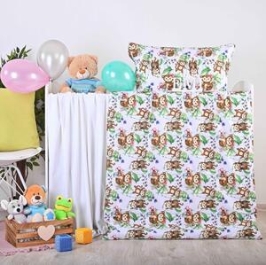 Povlečení dětské bavlněné Opice EMI, Dětský set 90x130 + 45x65