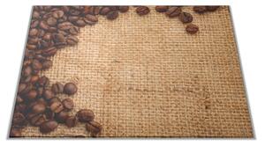 Skleněné prkénko zrna kávy na jutě - 30x20cm