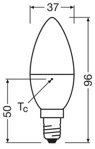 LED Žárovka VALUE B40 E14/4,9W/230V 6500K - Osram