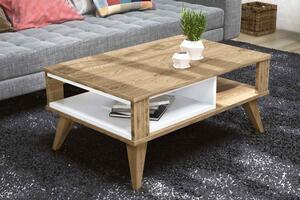 Designový konferenční stolek Radhika 90 cm vzor dub