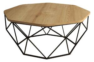 Designový konferenční stolek Gagenia 90 cm vzor dub