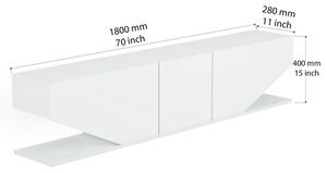 Designový TV stolek Gagenia 180 cm bílý