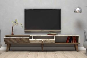 Designový TV stolek Cadelaria 180 cm ořech bílý
