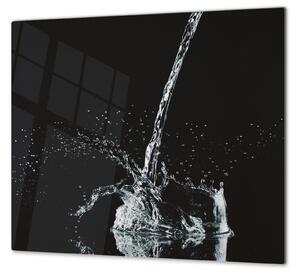 Ochranná deska voda z hladiny černý podklad - 50x70cm / S lepením na zeď