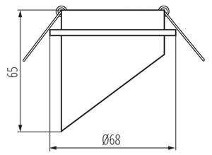 Kanlux 27324 - Podhledové svítidlo SPAG GU10/35W černá/zlatá
