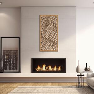Dřevo života | Dřevěný dekorační panel WAVES | Rozměry (cm): 20x40 | Barva: Horský dub