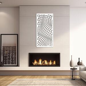 Dřevo života | Dřevěný dekorační panel WAVES | Rozměry (cm): 20x40 | Barva: Černá