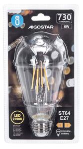 LED Žárovka FILAMENT ST64 E27/6W/230V 2700K - Aigostar