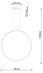 Thoro TH.175 - LED Lustr na lanku RIO LED/50W/230V CRI90 3000K pr. 78 cm zlatá