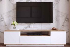 Designový TV stolek Belisario 180 cm bílý