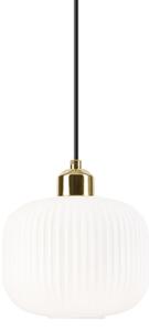 Lustr na lanku HARMA 1xE27/15W/230V pr. 20 cm bílá/zlatá