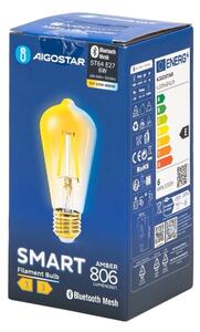 LED Stmívatelná žárovka FILAMENT MESH ST64 E27/6W/230V 2700-6500K - Aigostar