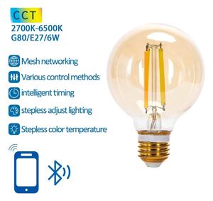 LED Stmívatelná žárovka FILAMENT G80 E27/6W/230V 2700-6500K - Aigostar