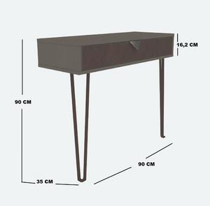 Konzolový stolek LINEA tmavě šedá/hnědá