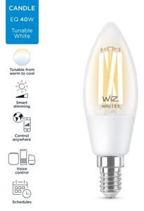 LED Stmívatelná žárovka C35 E14/4,9W/230V 2700-6500K CRI 90 Wi-Fi - WiZ