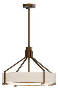 Open Design OR85648- Lustr na tyči DORETTO 4xE27/15W/230V pr. 50 cm hnědá/béžová