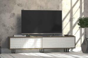 Designový TV stolek Barid 180 cm dub bílý