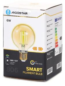 LED Stmívatelná žárovka FILAMENT G80 E27/6W/230V 2700-6500K Wi-Fi - Aigostar
