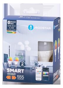SADA 2x LED RGBW Stmív. žárovka MESH Smart E14/6,5W/230V 2700-6500K - Aigostar