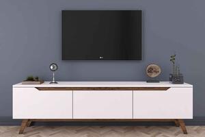 Designový TV stolek Eilis 180 cm ořech bílý