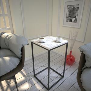 Asir Odkládací stolek PURE 62x35 cm bílá/černá AS1420