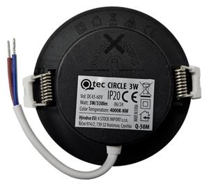 LED Podhledové svítidlo CIRCLE LED/3W/230V 4000K pr. 9 cm černá