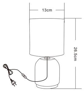 Zuma Line HS8723-BL - Stolní lampa 1xE14/40W/230V černá/zlatá