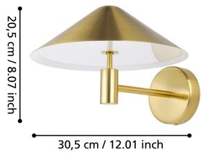 Eglo 390273 - LED Nástěnné svítidlo PARAGUAY LED/12W/230V 3000K zlatá