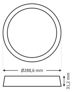 LED Stropní svítidlo ROUND LED/24W/230V 4000K pr. 28,8 cm černá