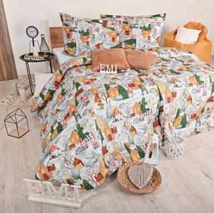 Vánoční bavlněné povlečení Carol EMI, Standardní set jednolůžko obsahuje 1x 140x200 + 1x 70x90
