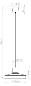 Sollux SL.1702 - Lustr na lanku BILO 1xE27/15W/230V pr. 35 cm bílá