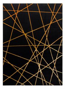 Hans Home | Kusový koberec Gloss 406C 86 geometric black/gold - 120x170