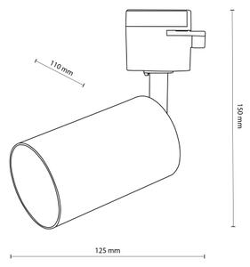 Bodové svítidlo do lištového systému TRACER 1xGU10/10W/230V bílá
