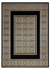Hans Home | Kusový koberec Gloss 6776 86 greek black/gold - 80x150