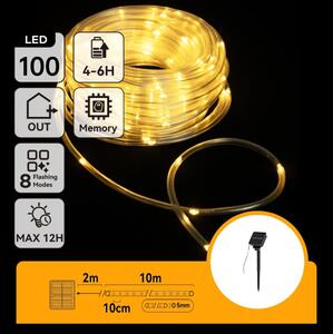 Aigostar - LED Solární řetěz 100xLED/8 funkcí 12m IP65 teplá bílá