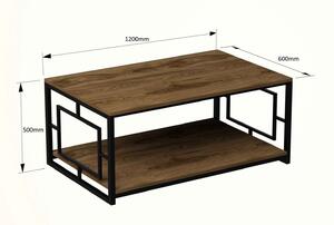 Designový konferenční stolek Gabriella 120 cm vzor ořech