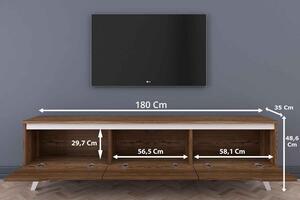 Designový TV stolek Eilis 180 cm vzor ořech