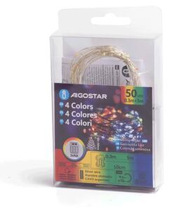 Aigostar - LED Venkovní řetěz 50xLED/8 funkcí 3xAA 5,3m IP44 multicolor