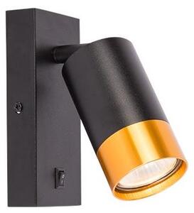 Illumaxx Nástěnné bodové svítidlo 1xGU10/35W/230V černá/zlatá OS0020