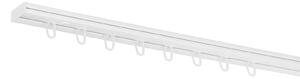 Dekodum Stropní kolejnice z PVC jednořadá bílá Délka: 120 cm, Typ přichycení: háčky