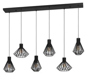 Eglo 390126 - Lustr na lanku BASIDANO 6xE27/40W/230V černá