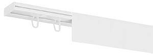 Dekodum Stropní kolejnice z PVC jednořadá bílá s krytem Délka: 150 cm, Typ přichycení: žabky