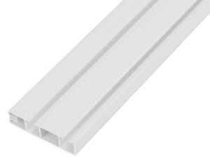 Dekodum Stropní kolejnice z PVC dvouřadá bílá s krytem Délka: 150 cm, Typ přichycení: žabky