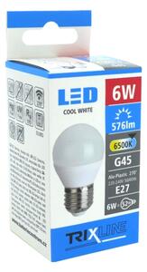 LED Žárovka G45 E27/6W/230V 6500K