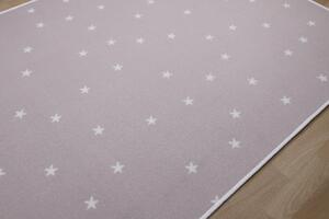 Vopi koberce Kusový dětský koberec Hvězdičky růžové čtverec - 80x80 cm