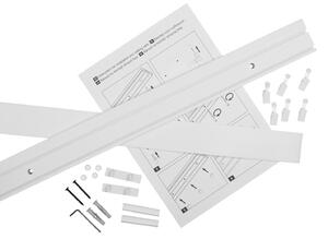 Dekodum Stropní kolejnice z PVC dvouřadá bílá s krytem Délka: 150 cm, Typ přichycení: háčky