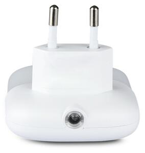 LED Noční světlo se senzorem soumraku do zásuvky 2xUSB LED/0,45W/230V 3000K