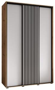 Šatní skříň BAYLIN 1 - 150/60 cm, dub artisan / bílá / černá