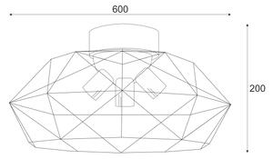 Brilagi - Stropní svítidlo WOODY BASKET 3xE27/60W/230V pr. 60 cm dub